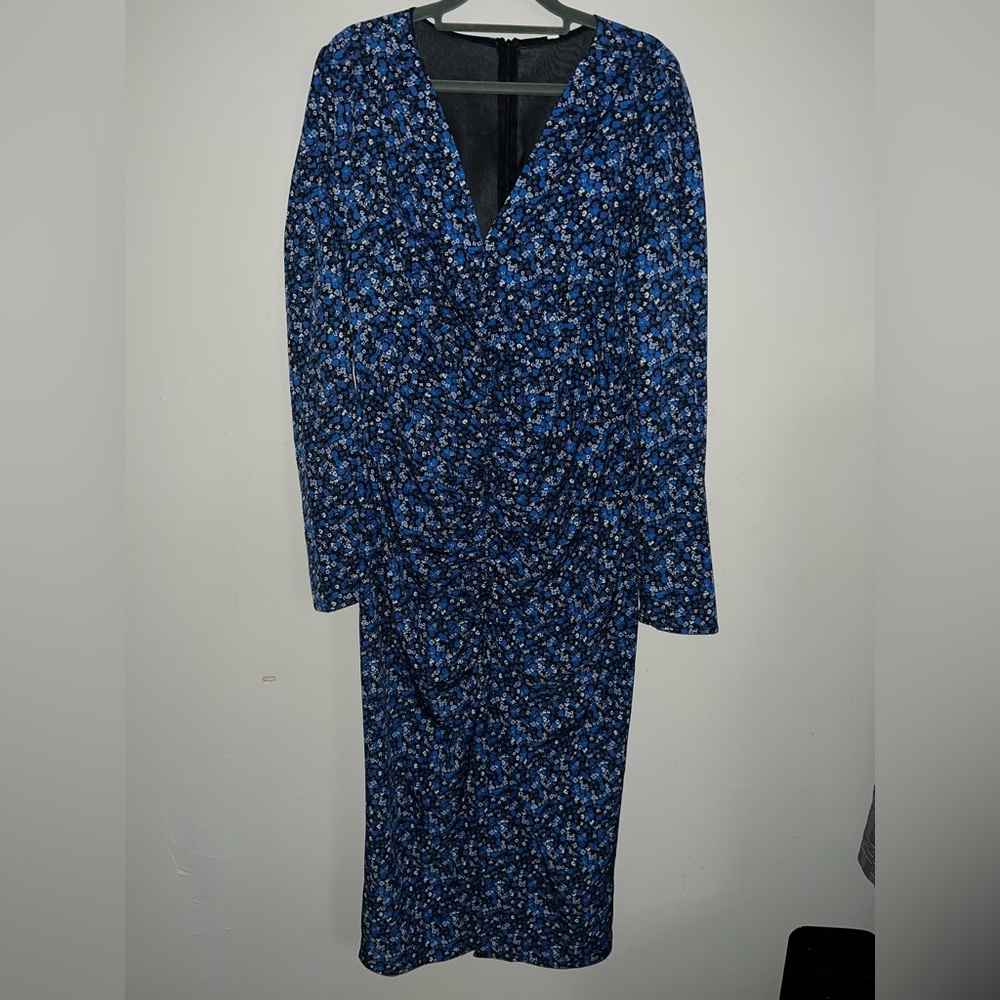 SHEIN Large Blue Floral Women's Dress with a slit
